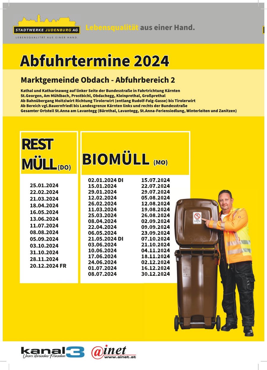 Abfuhrtermine 2024 Kommunale Abfallwirtschaft Land Steiermark